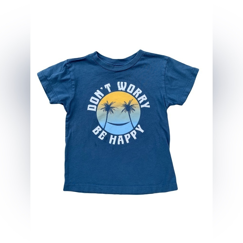 Tiny Whales Size 3 Don't Worry Be Happy Tee
